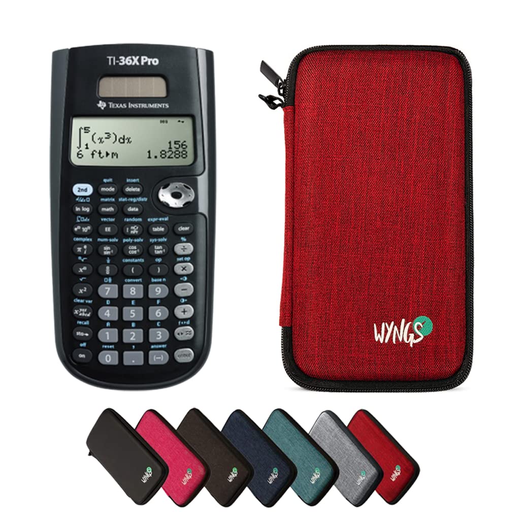 CALCUSO Basic Set Red with Calculator TI-36X Pro MultiView