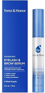 Terez & Honor Advanced Eyelash & Brow Growth Serum - Thicker Longer Lashes Brows Naturally Prostaglandin-Free 3mL