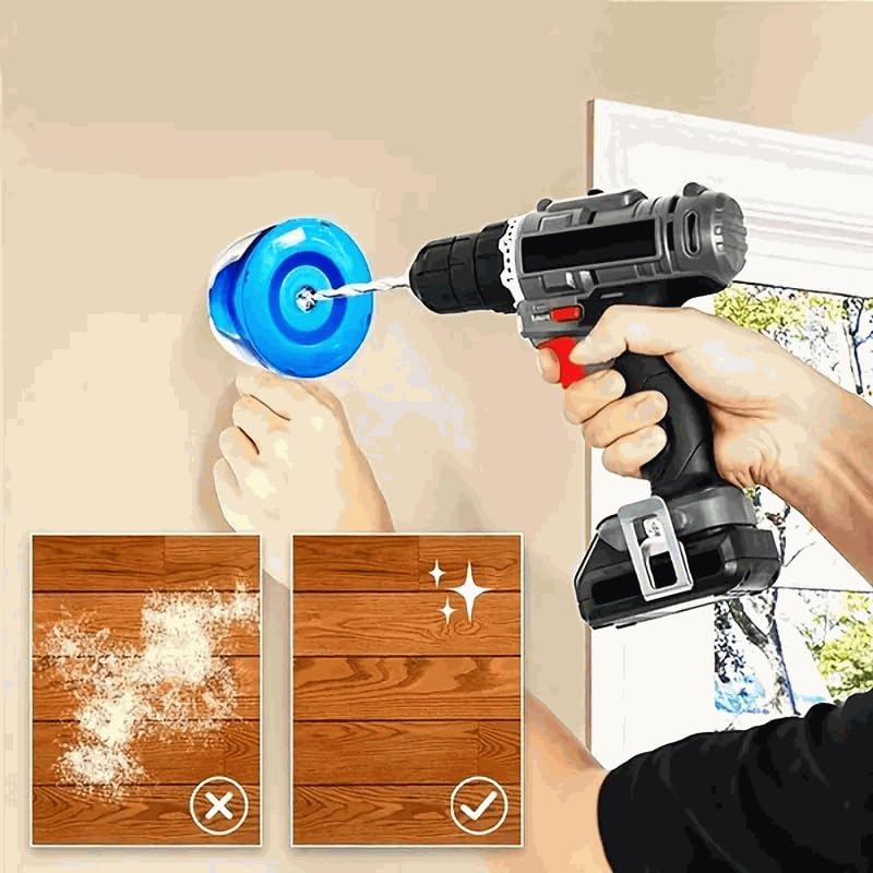 TECHZOCO Estrattore di polvere per trapano, raccoglitore di polveri per trapano, aspirapolvere di polvere per trapano, raccoglitore di polveri per trapano, adatto per punte da 4 mm a 10 mm, plastica,