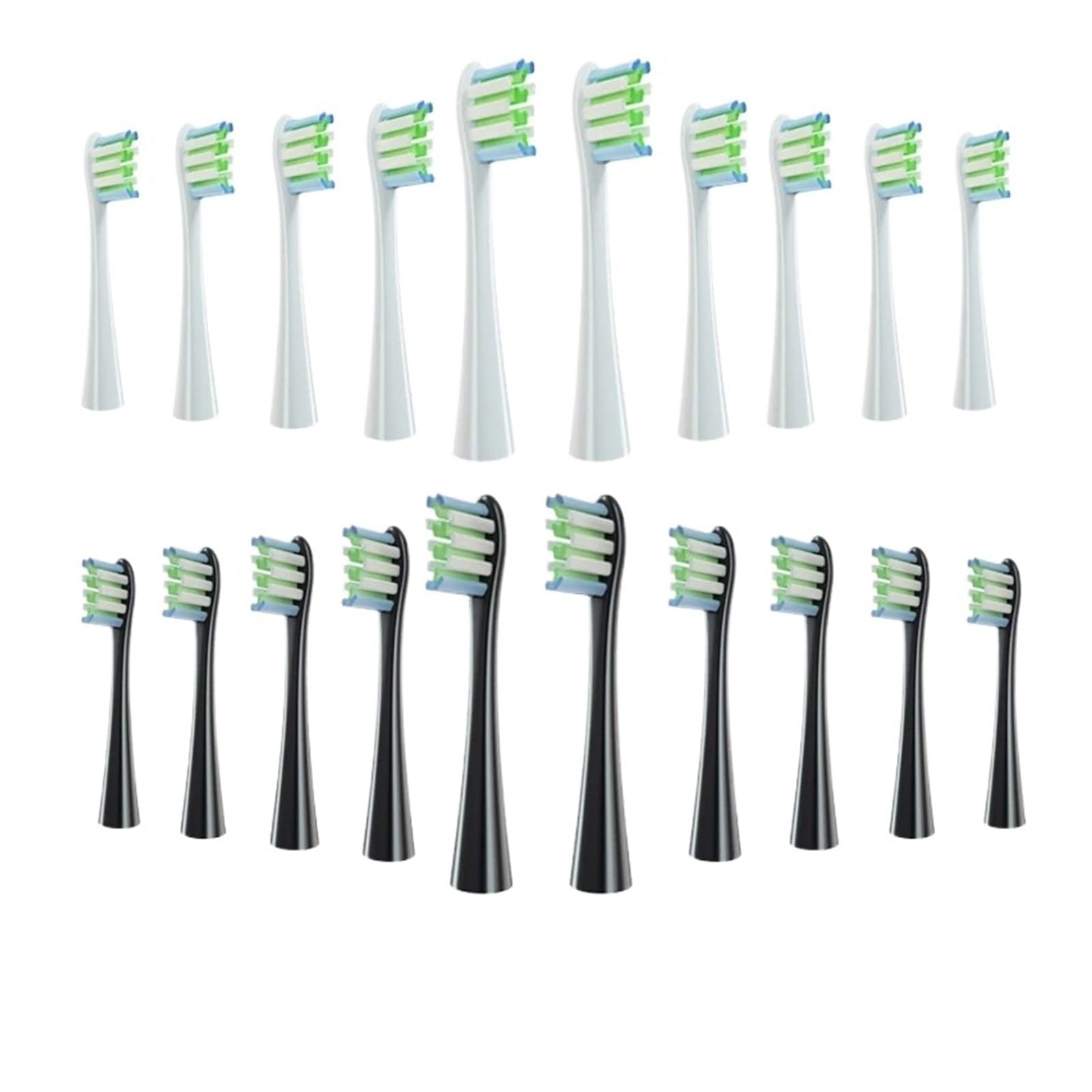 Testina di ricambio for spazzolino elettrico Oclean con setole morbide X/X PRO/ Z1 Spazzole sostituibili for O-clean Sonic(10 white 10 black)