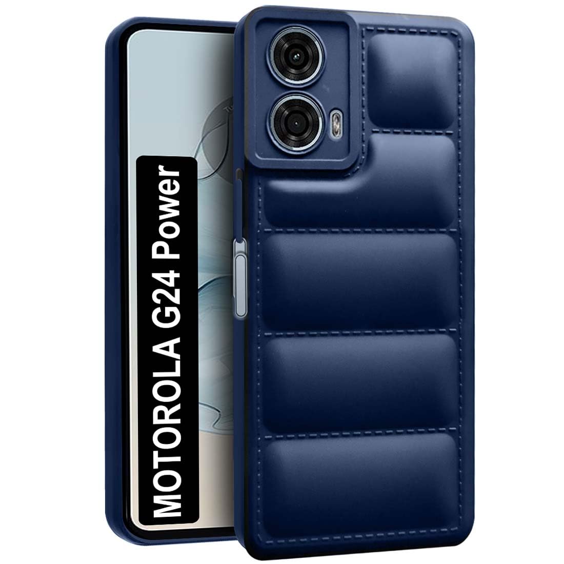 Fashionury Back Cover for Motorola Moto G24 Power | Matte Soft Case | Liquid Silicon Puff Case for Motorola G24 Power/Moto G24 Power with Camera Protection | (Blue) (B0CVND5F98) Amazon Price History, Amazon Price Tracker