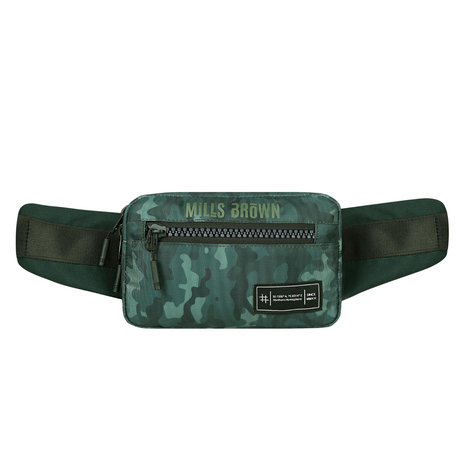 Unisex Chest Bag Waist Bag Shoulder Sling Bag for Men n Women, Polyester Travel Utility Bag with 2 Zip Compartments for Daily Essentials_Green