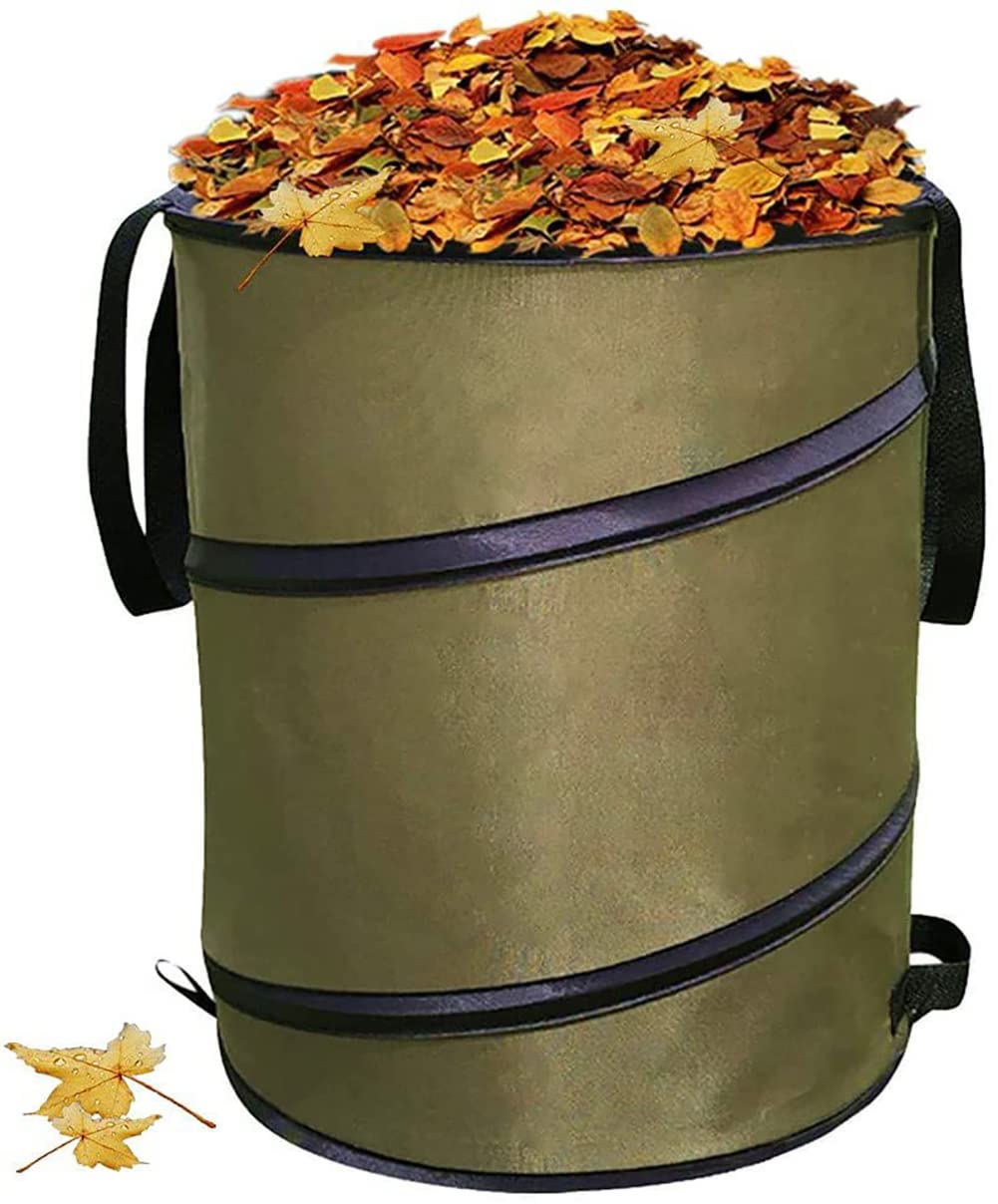 Récipient Pour Déchets De Jardin Sac à Déchets De Jardin Pliable Seau En Tissu Oxford Récipient Réutilisable Avec 2 Poignées De Transport Pour La Collecte Des Feuilles De Jardin 37,8 L
