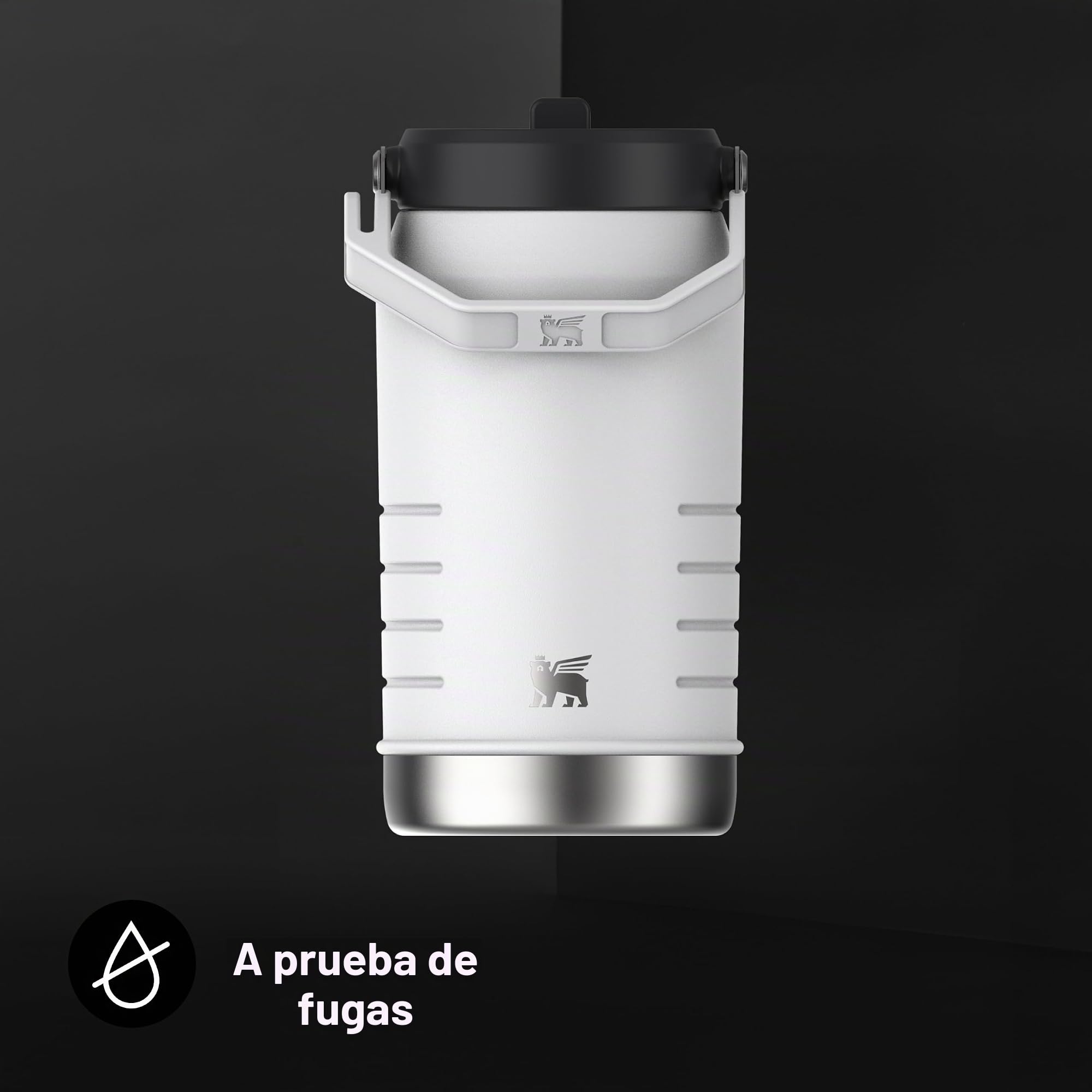 Stanley 1913 Iceflow Flip Straw 2.0 Jug 1.9L - Chalk | 20 Horas Fría - 4 Días Helada - A Prueba De Fugas - Botella Agua Acero Inoxidable - Sin BPA - Apta Para Lavavajillas