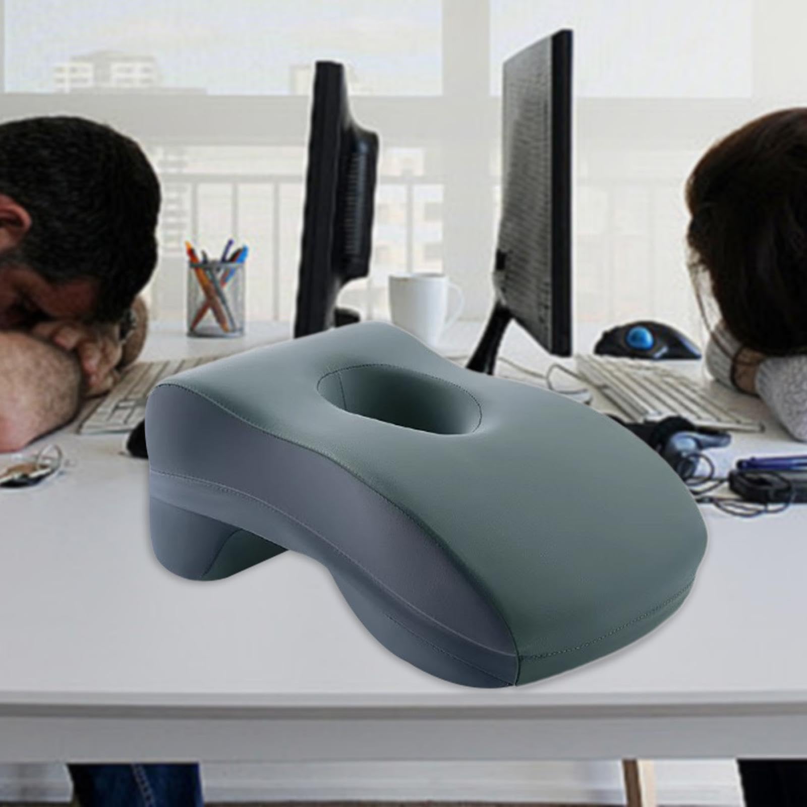 MYCENSE Sleeping Pillow,Face Down Desk Pillow,Face Cushion Soft Neck Cushion Waist Supporting Multifunction Neck Pad Face Cradle, Green