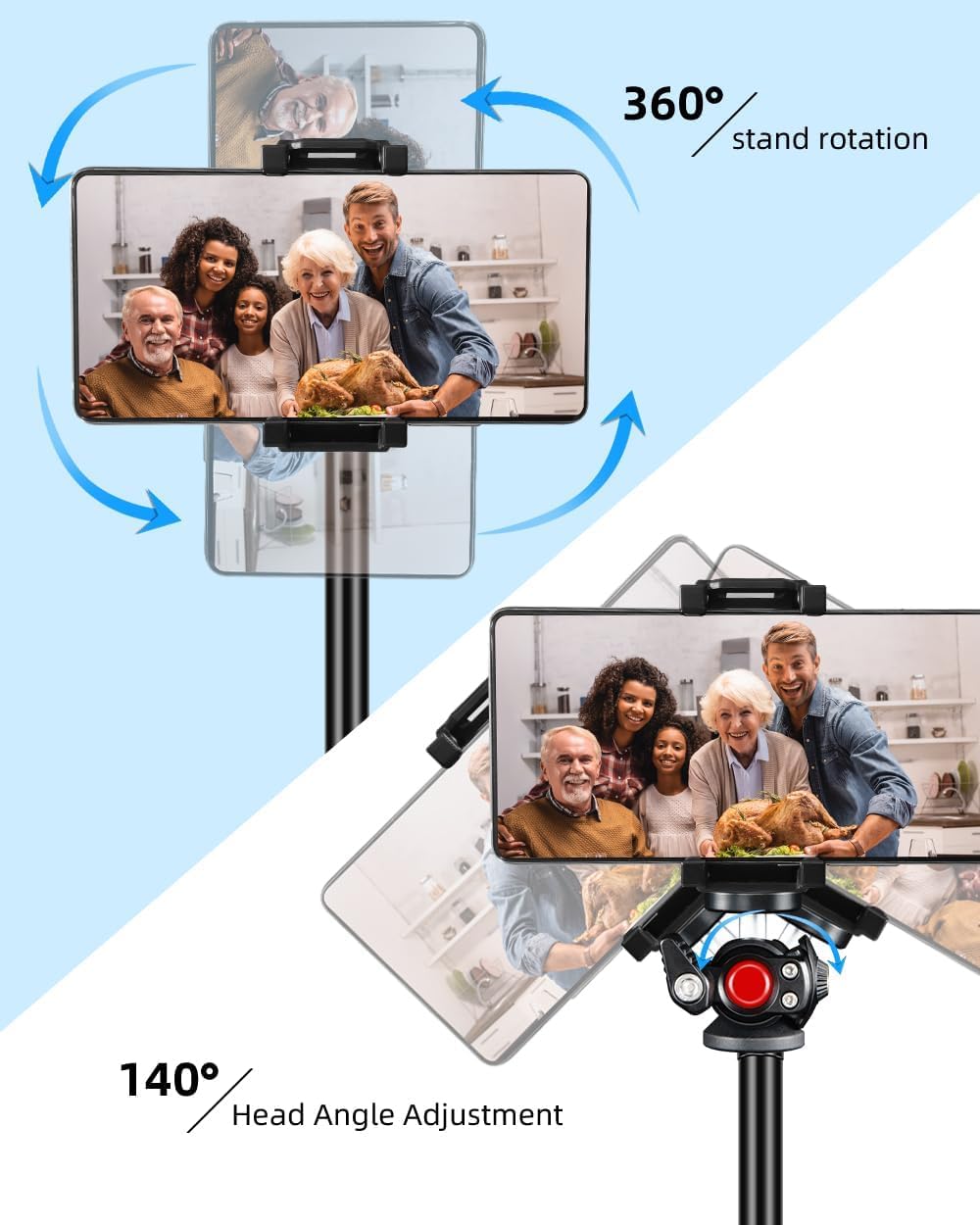 Support Borenbuir pour webcam Logitech C920 C922 BRIO, trépied rotatif 360° avec filetage 1/4