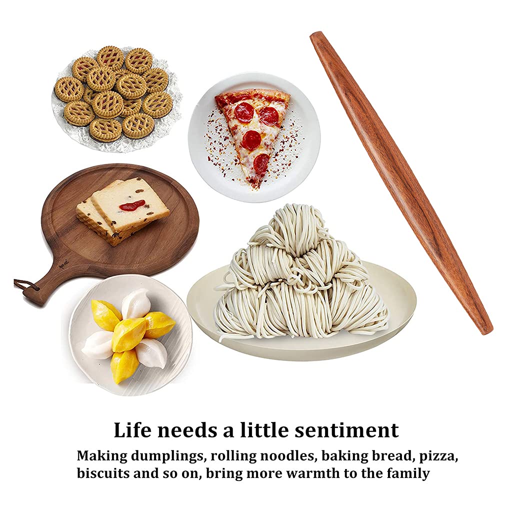 Rodillos Franceses De Palisandro para Hornear, Rodillo Cónico para Corteza De Tarta De Fondant, Galletas, Pastelería, Pasta,38 * 3cm