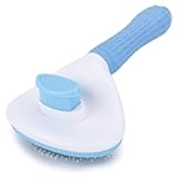 Depets Self Cleaning Slicker Brush, Dog Cat Bunny Pet Grooming Shedding Brush - Easy to Remove Loose Undercoat, Pet Massaging Tool Suitable for Pets with Long or Short Hair