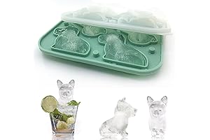 3D Corgi Dog Ice Cube Mold, Fun Shapes 4-Pack