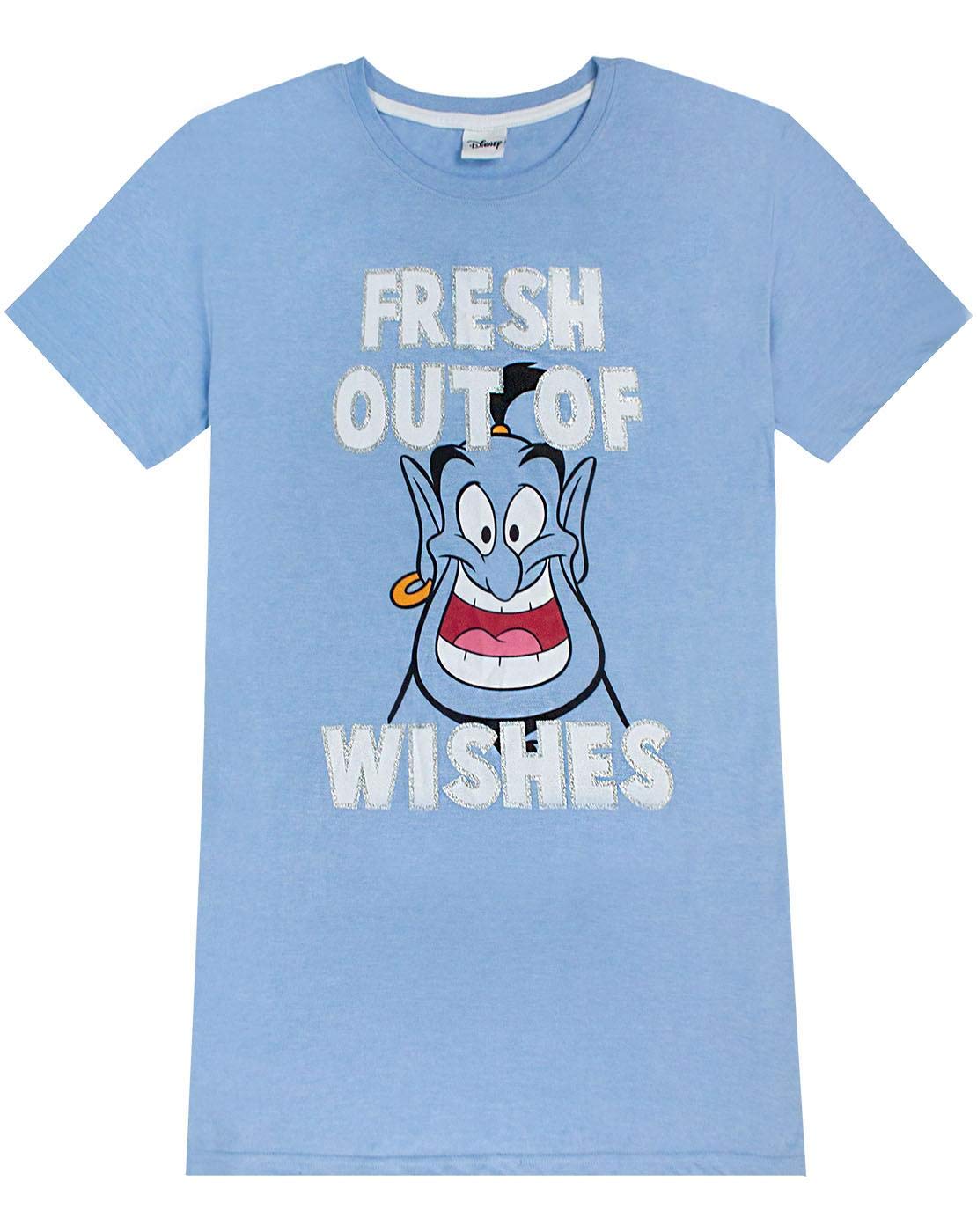 Disney Aladdin Genie 'Fresh Out Of Wishes' Ladies Pyjamas Night Dress