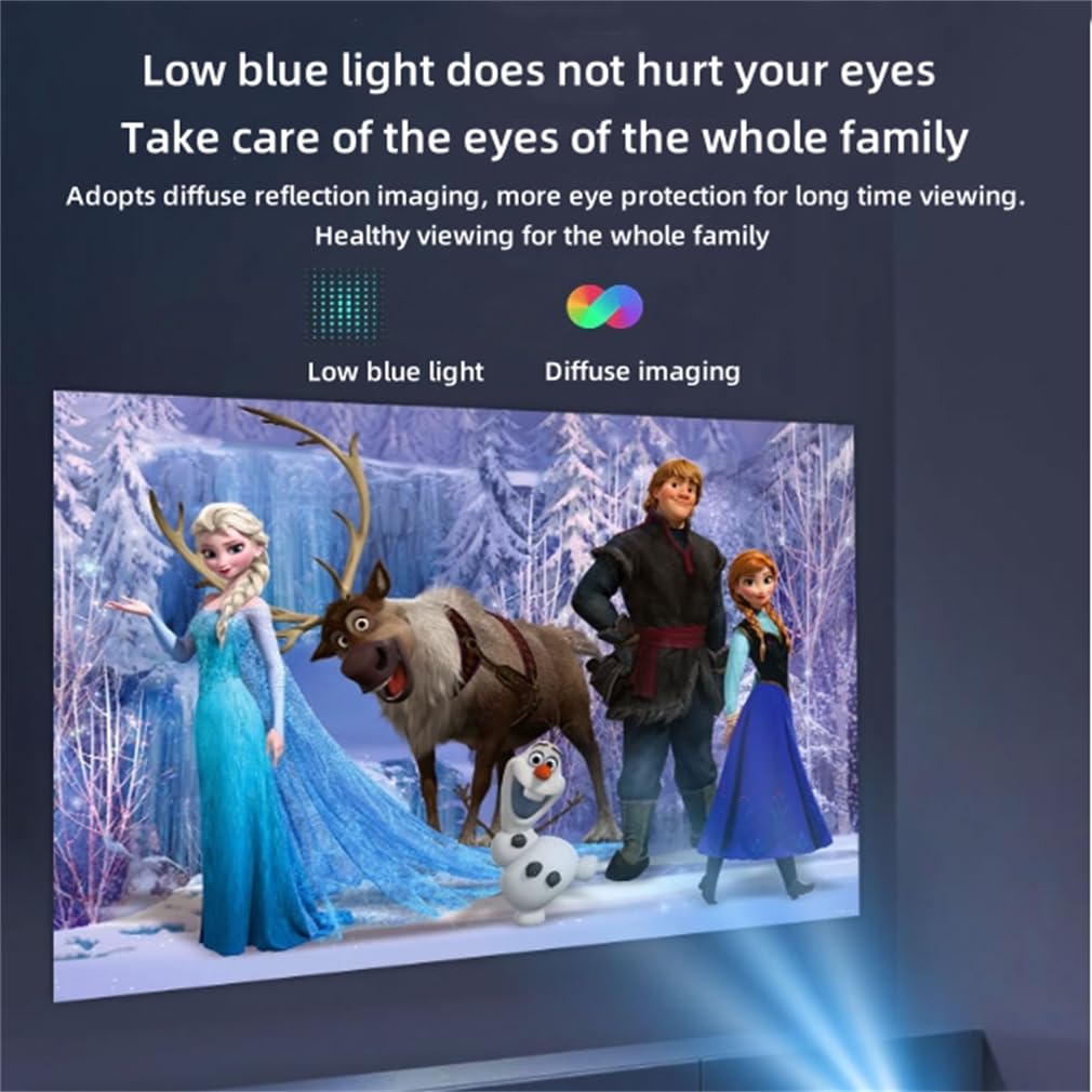 Proiettore Video Home Cinema, Auto Keystone Proiettore Home Cinema, Migliore Qualità Dell'immagine E Messa A Fuoco Automatica Intelligente, Compatibile con Il Telefono Portatile