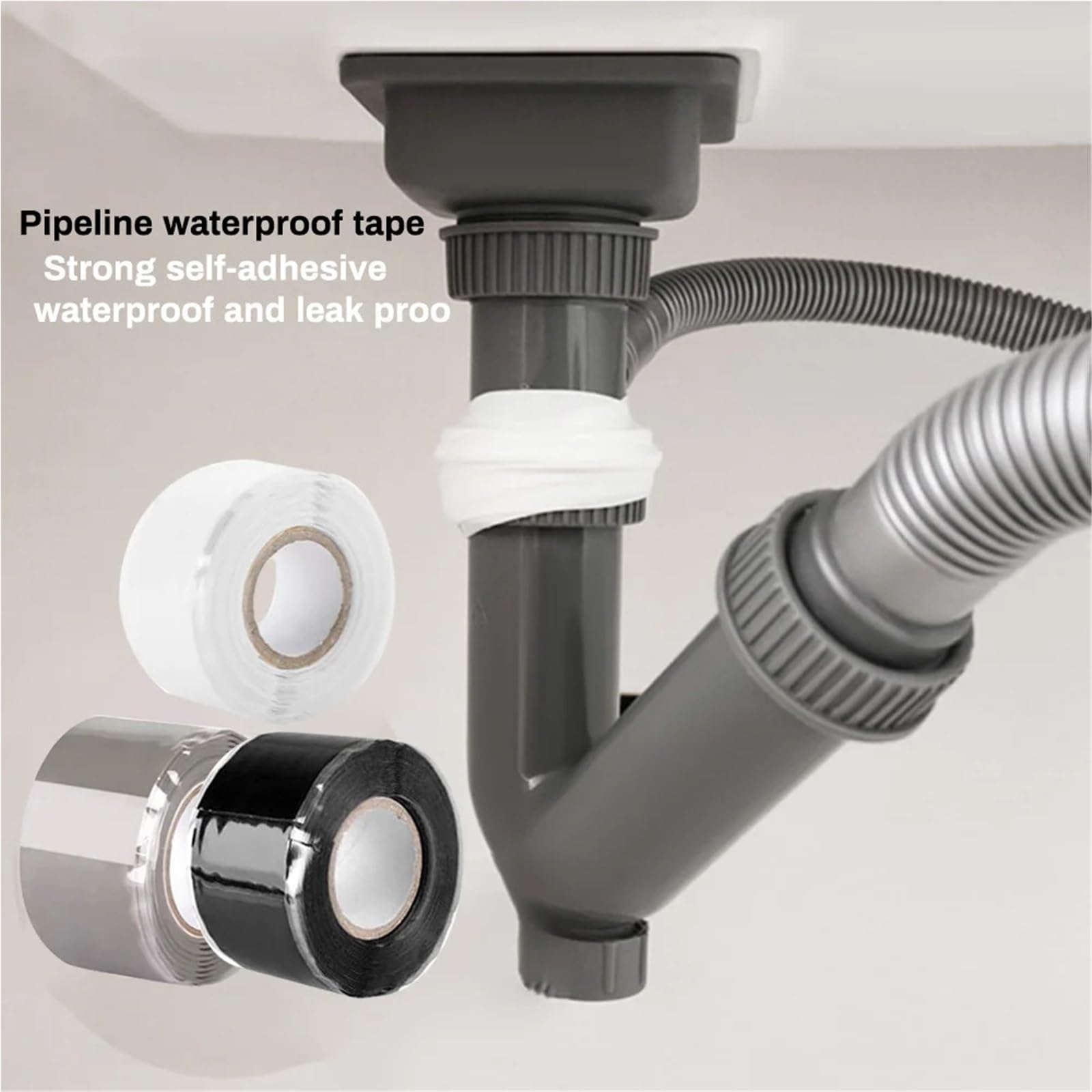 Nastro isolante autofondente in gomma siliconica | Multicolor 12 rotoli 2,5 cm x 300 cm x 0,5 mm Riparazione: tubi flessibili, tubi, cavi, radiatori(White)