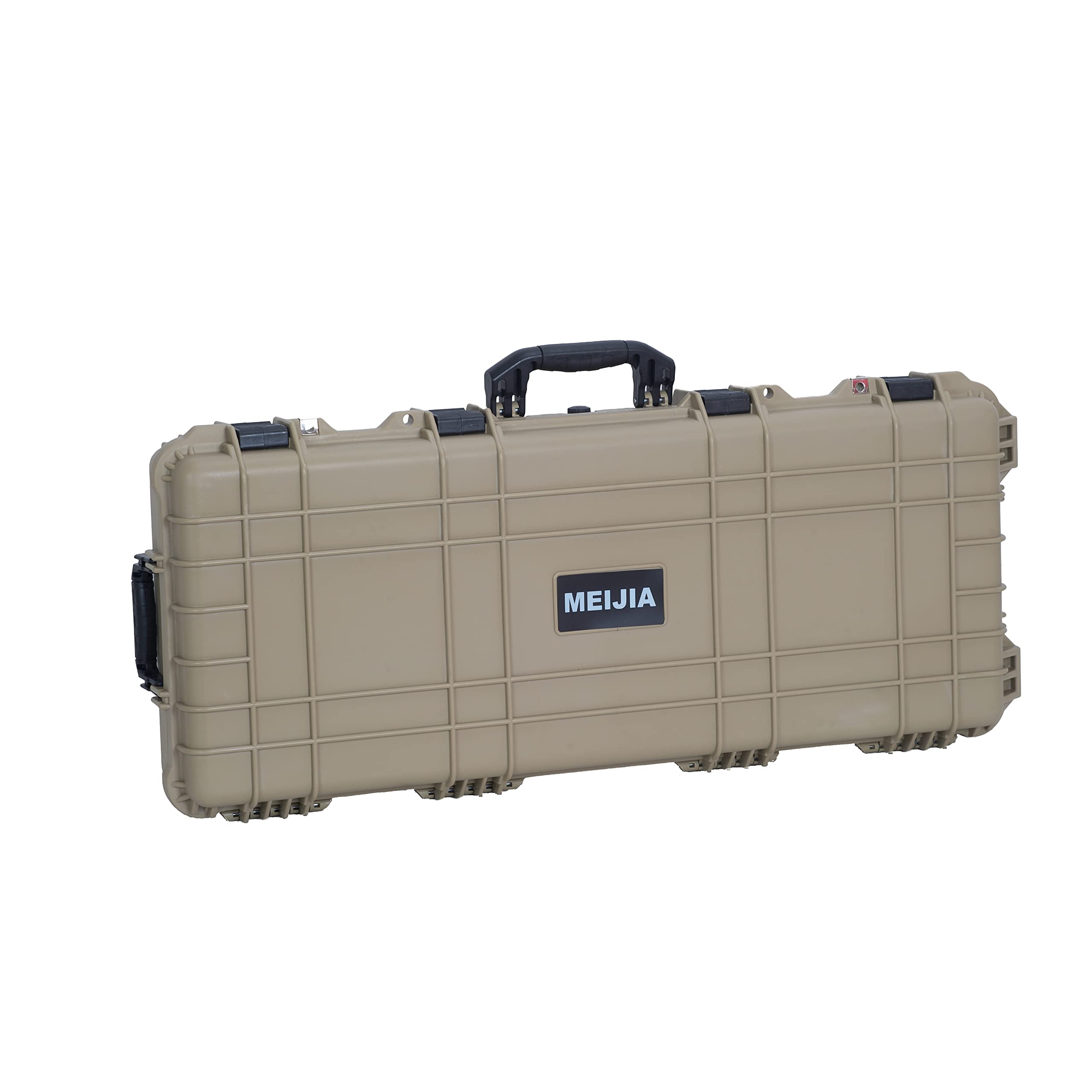 MEIJIA Portable Rolling Waterproof All Weather Rifle Hard Case with Wheels,Customizable Fit Foam Inserted,38.34