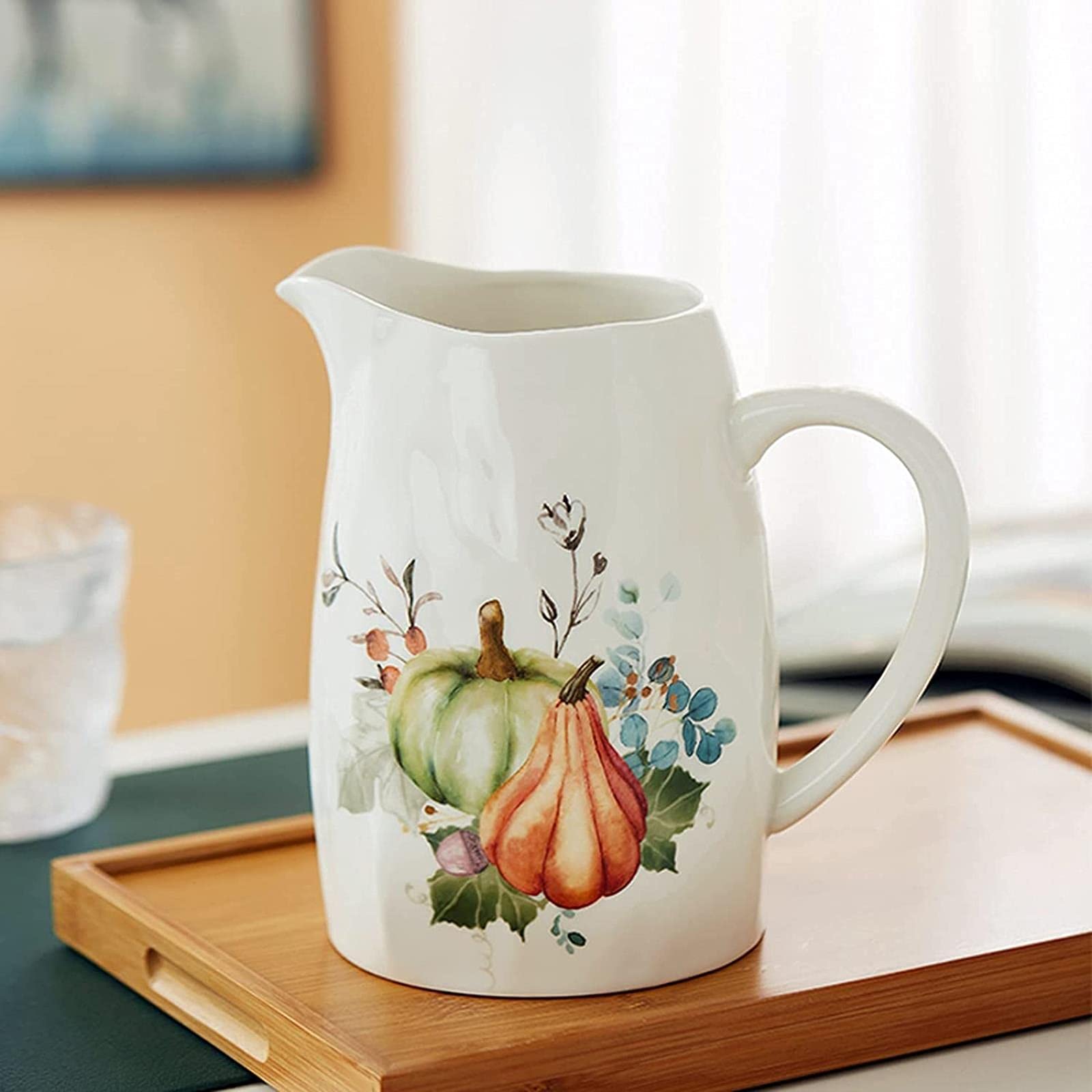 Brocca per Acqua Semplice Brocca in Ceramica per Uso Domestico con Manico e beccuccio Teiera Creativa Resistente alle Alte Temperature Multifunzionale Personalizzata