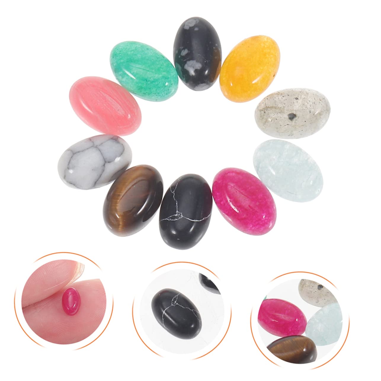 5 Set Di Pietre Naturali Economiche Per Progetti Decorativi Di Creazione Di Gioielli 20 Pezzi * 5