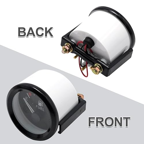 Miniatura 4 de 2" 52mm Fuel Level Gauge Universal Car SUV w/Fuel Sensor E-1/2-F Pointer Meter 12V