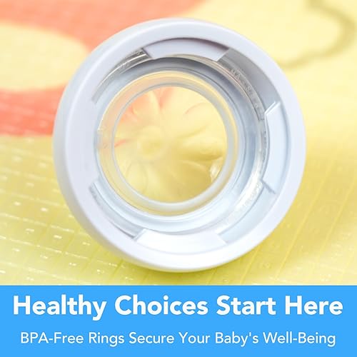 Miniatura 7 de Anillos de pezón de repuesto prémium para biberón Philips Avent, collares de botella compatibles con tornillos para botellas de plástico natural y