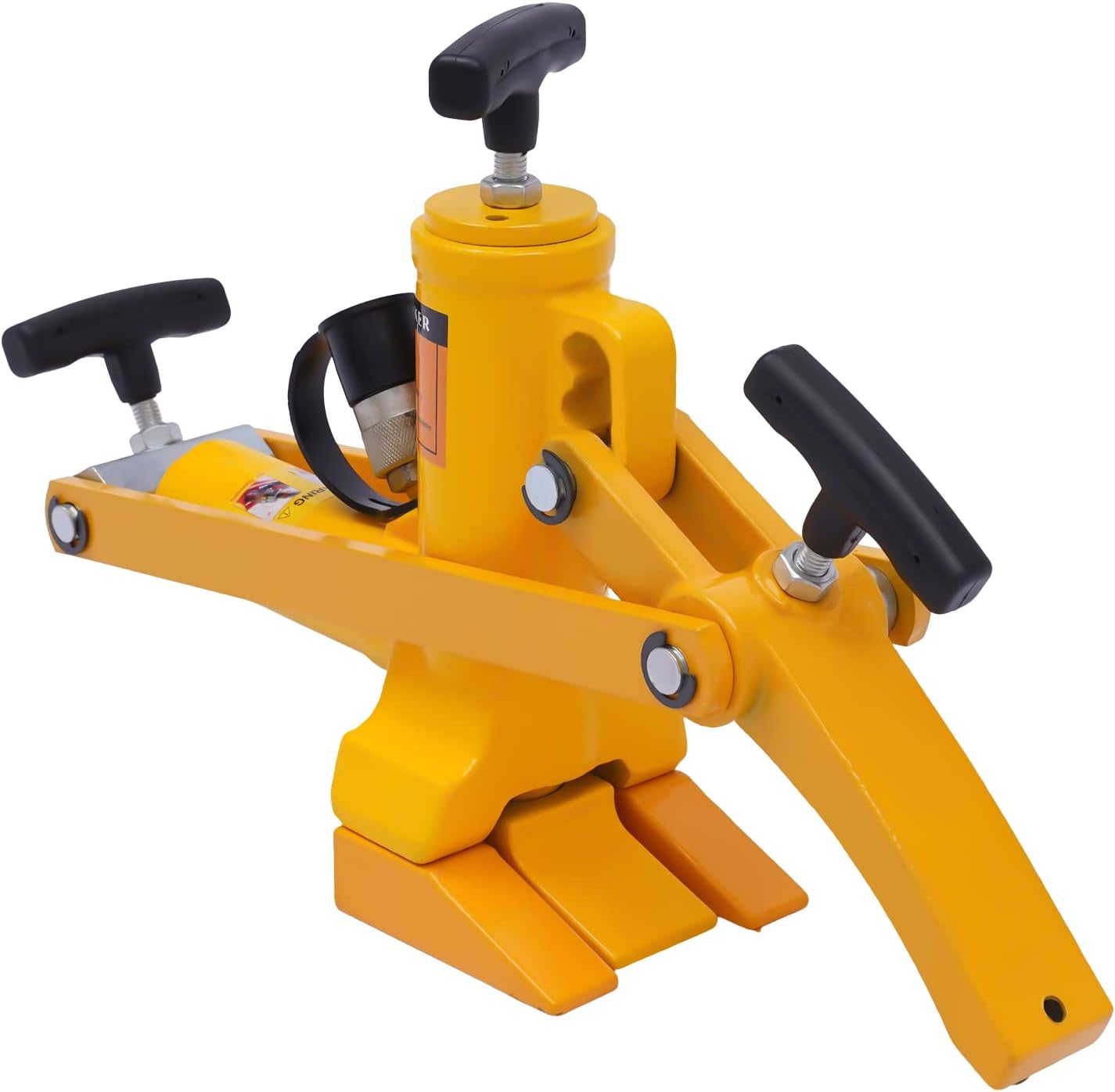 Tire Bead Breaker 10000 PSI Hydraulic Bead Breaker with Hydraulic Foot Pump Air Hose for Tractor Truck Car ATV Tire Bead Breaker Tool Kit (Bead Breaker + Hydraul Pump, Yellow)