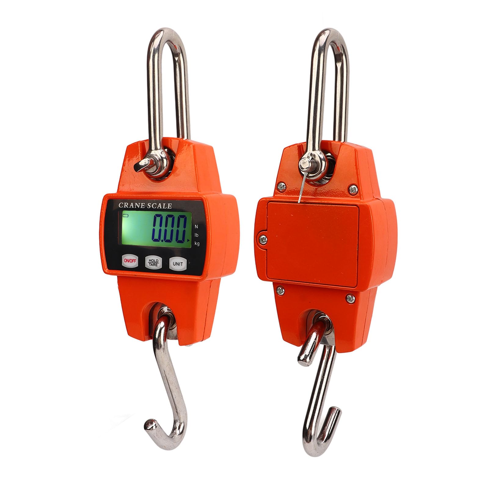 Báscula colgante digital de 300 kg, mini báscula de grúa con pantalla LCD retroiluminada, báscula colgante portátil de alta precisión para pesca, construcción robusta de aleación