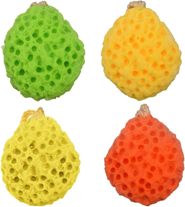 4 Pcs Bath Sponges Shower Sponges Loofahs Pouf Sponges for