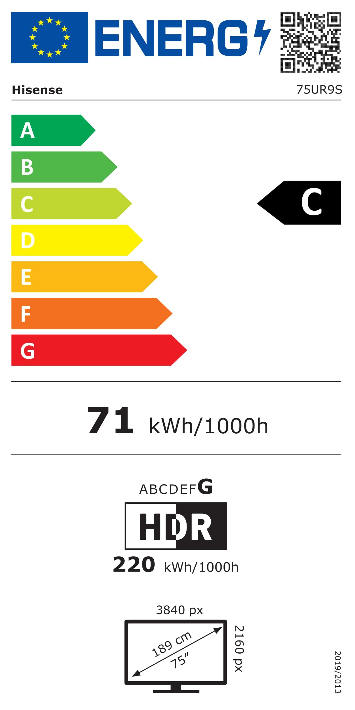 Hisense Smart TV RGB MiniLED 180Hz 75" 4K 75UR9S | Schermo Anti-Riflesso, Dolby Atmos 4.1.2 By Devialet, Dolby Vision IQ, IMAX, VIDAA OS, USB-C,Wifi 6, BT, Airplay2, 2026 Model
