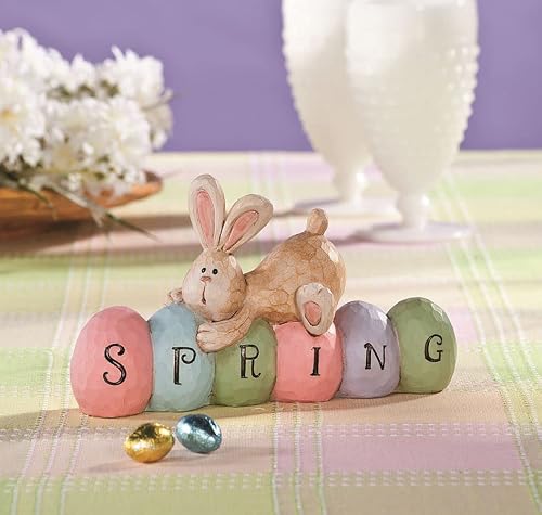 Fun Express Spring Bunny Tabletopper Easter Decorations - Hand Painted - Farmhouse Home Decor #TOP3