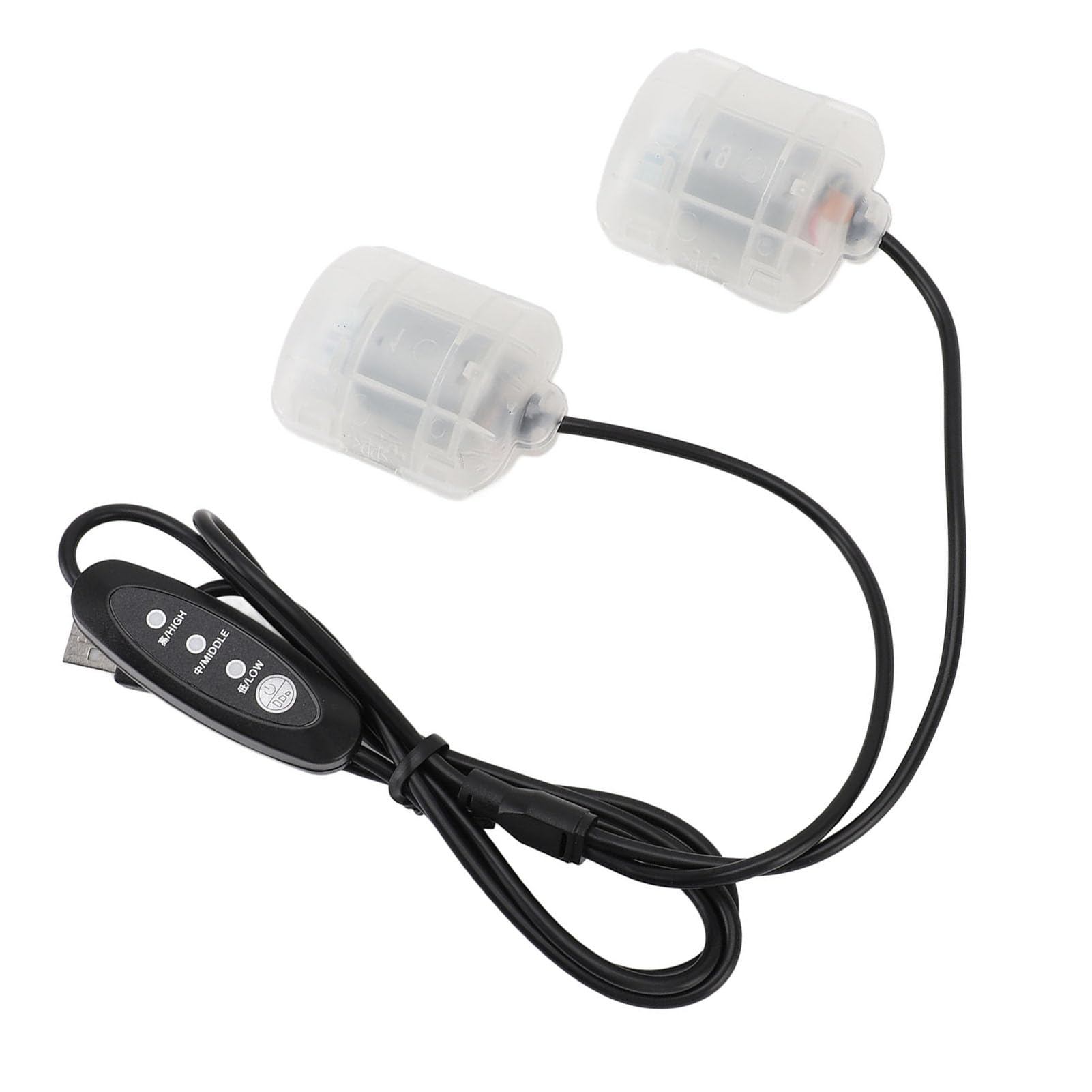 Hyuduo Moteur Vibrant USB 3 Vitesses pour Coussin Massage et Support Lombaire - Moteur Vibrant 5 V avec Câble 1,1 m Compatible Batterie Externe et Port USB