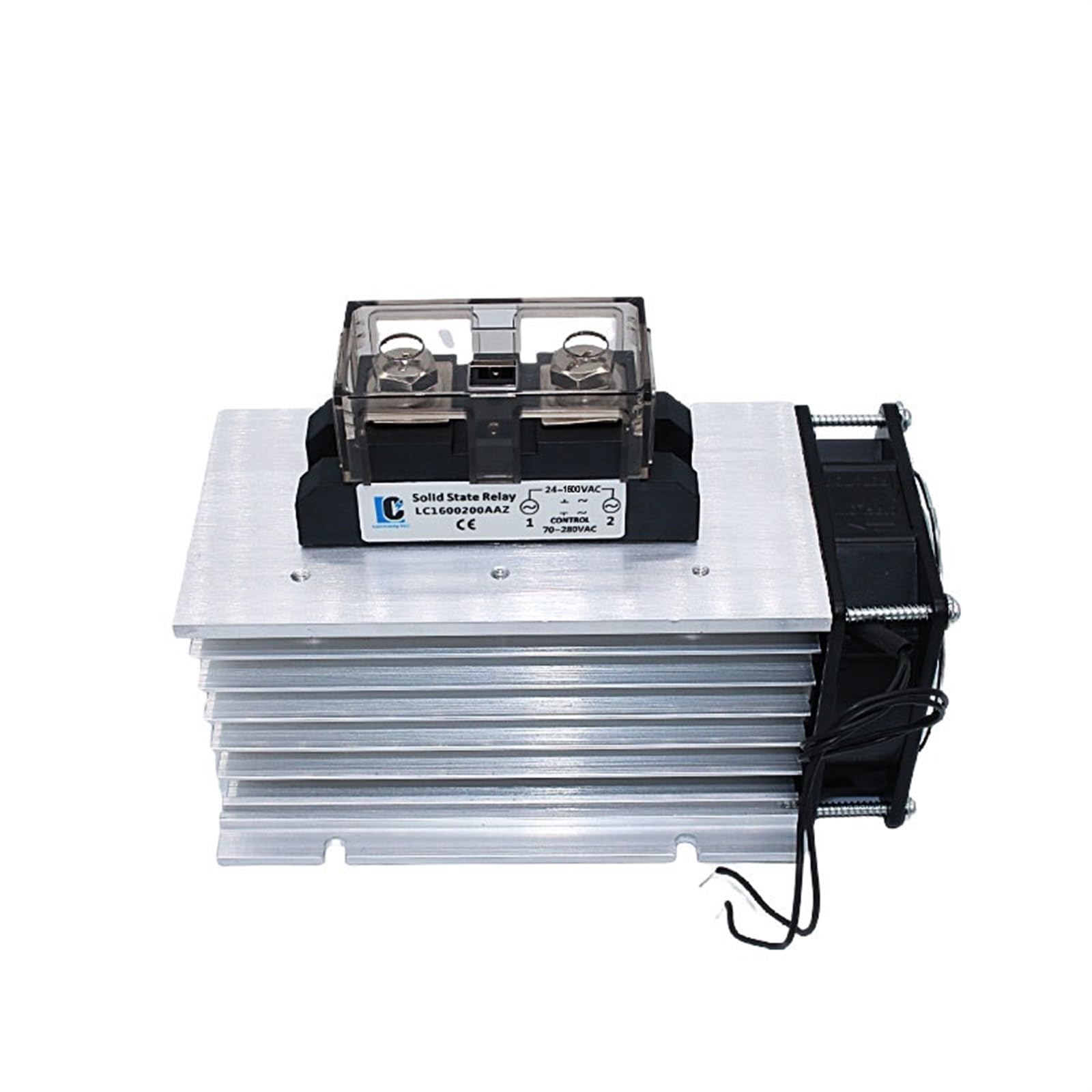 WEUSANXPL LC Industrial SSR-200AA High Power 200A with Heat Sink AC-AC Solid State Relay AC Control AC LC1600200AAZ