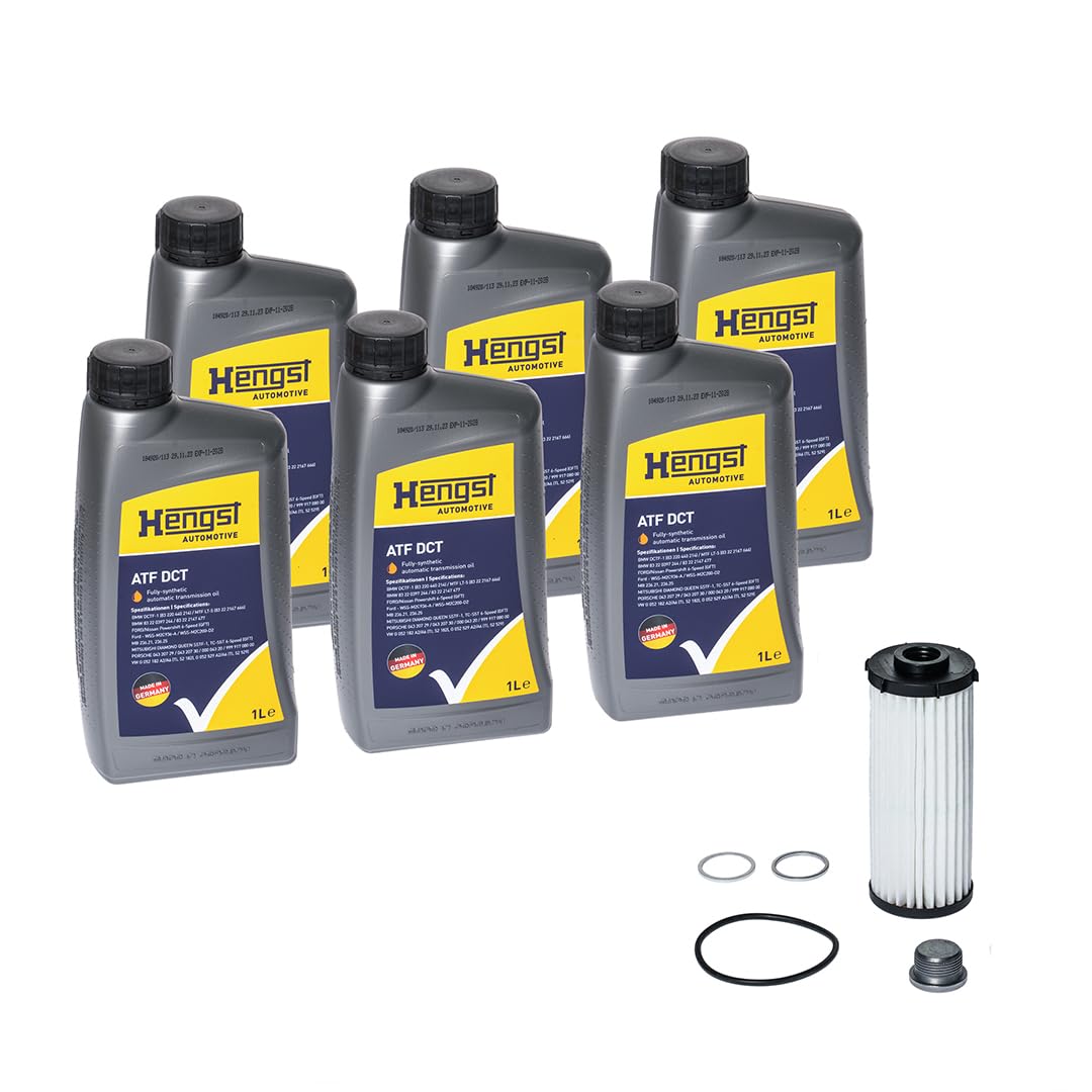 HENGST - Service-Kit KIT823 - Ölwechsel-Automatikgetriebe-Kit mit Filter mit Dichtungen mit Schrauben | KIT823 passend für Doppelkupplungsgetriebe DQ500 DQ400E