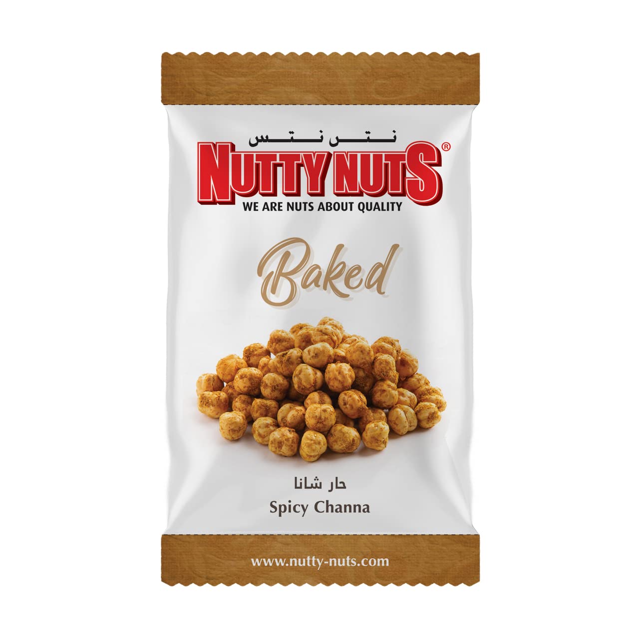 Spicy Chickpeas Channa - 100% Baked not Fried - No artificial flavours, colours, preservatives or flavour enhancers for a healthy, conscious snacking - Pouch Pack - 40g