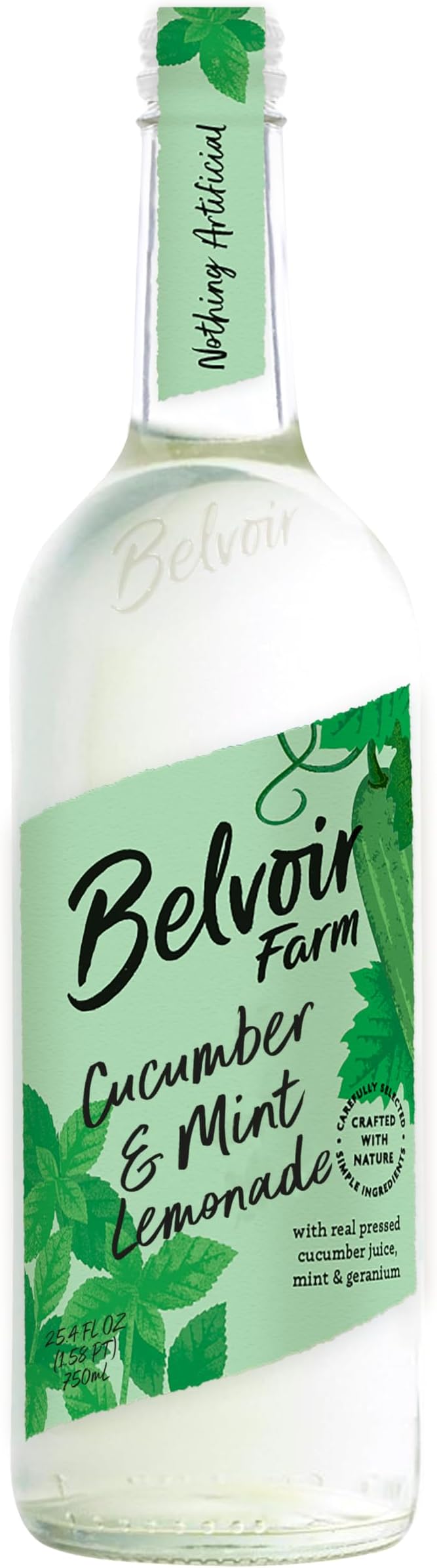 Belvoir Cucumber & Mint Presse 750ml (Pack of 2)| Refreshing Cucumber and Mint Beverage | Perfect for Summer | No Artificial Flavors | Light and Crisp | Great for Cocktails