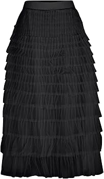 Amazon.com: Tulle Tiered Skirt for Women Elegant A Line Fairy