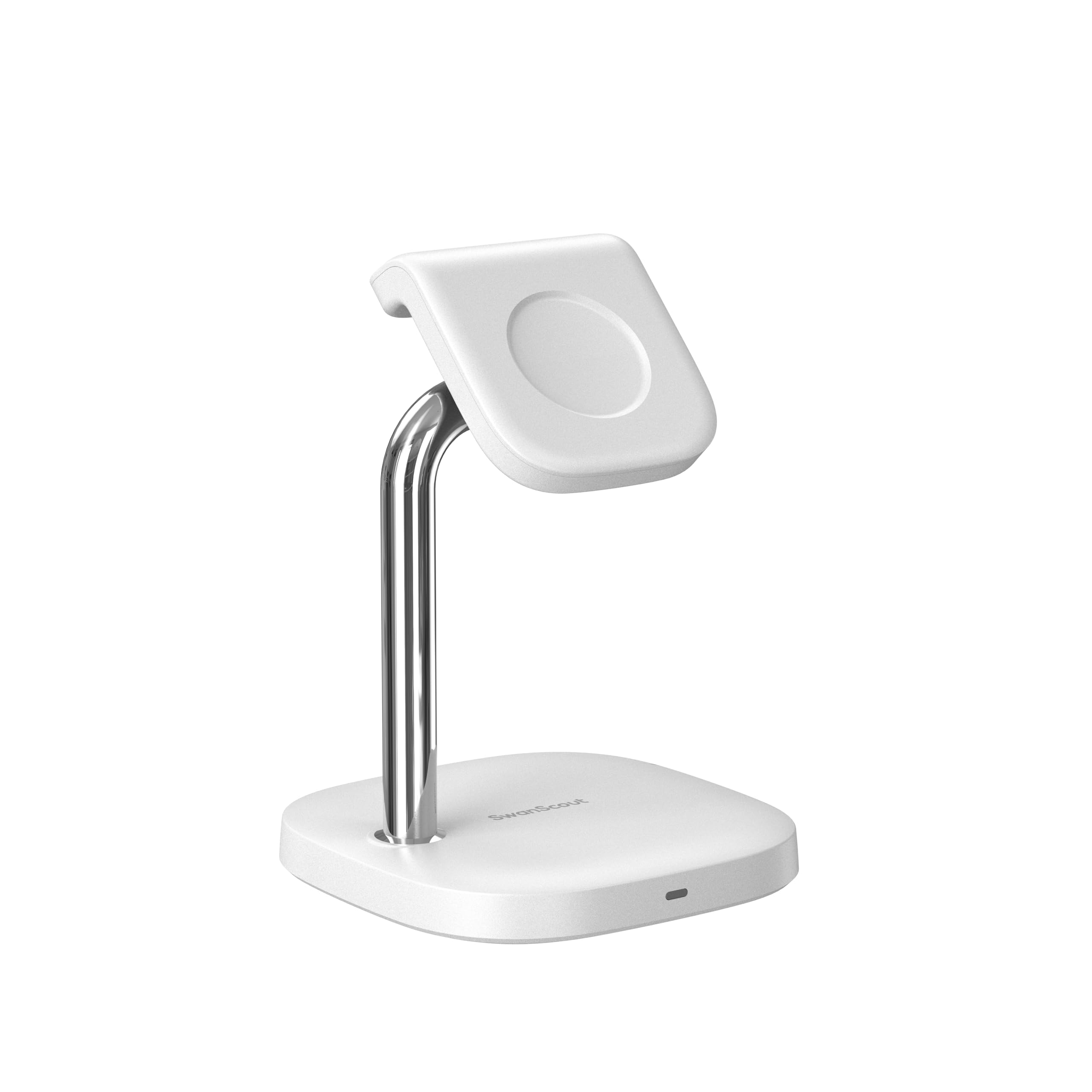 Charger Stand for Samsung Galaxy Watch 8/8 Classic/Ultra (2025)/7/Ultra/FE/6/6 Classic/5/5 Pro/4/3/Active 2/Active, SwanScout 505S (White)