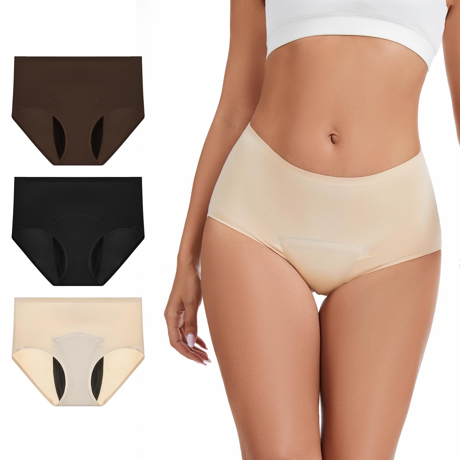 Photo 1 of ALLBASE Women's Incontinence Underwear 3 Pack