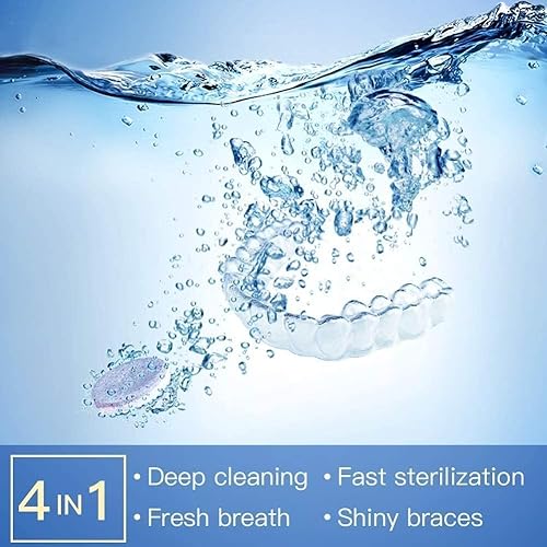 Miniatura 9 de Retainer Cleaner 96 tabletas retenedor y tabletas de limpieza de dentaduras postizas de suministro de 3 meses elimina manchas placa olor para