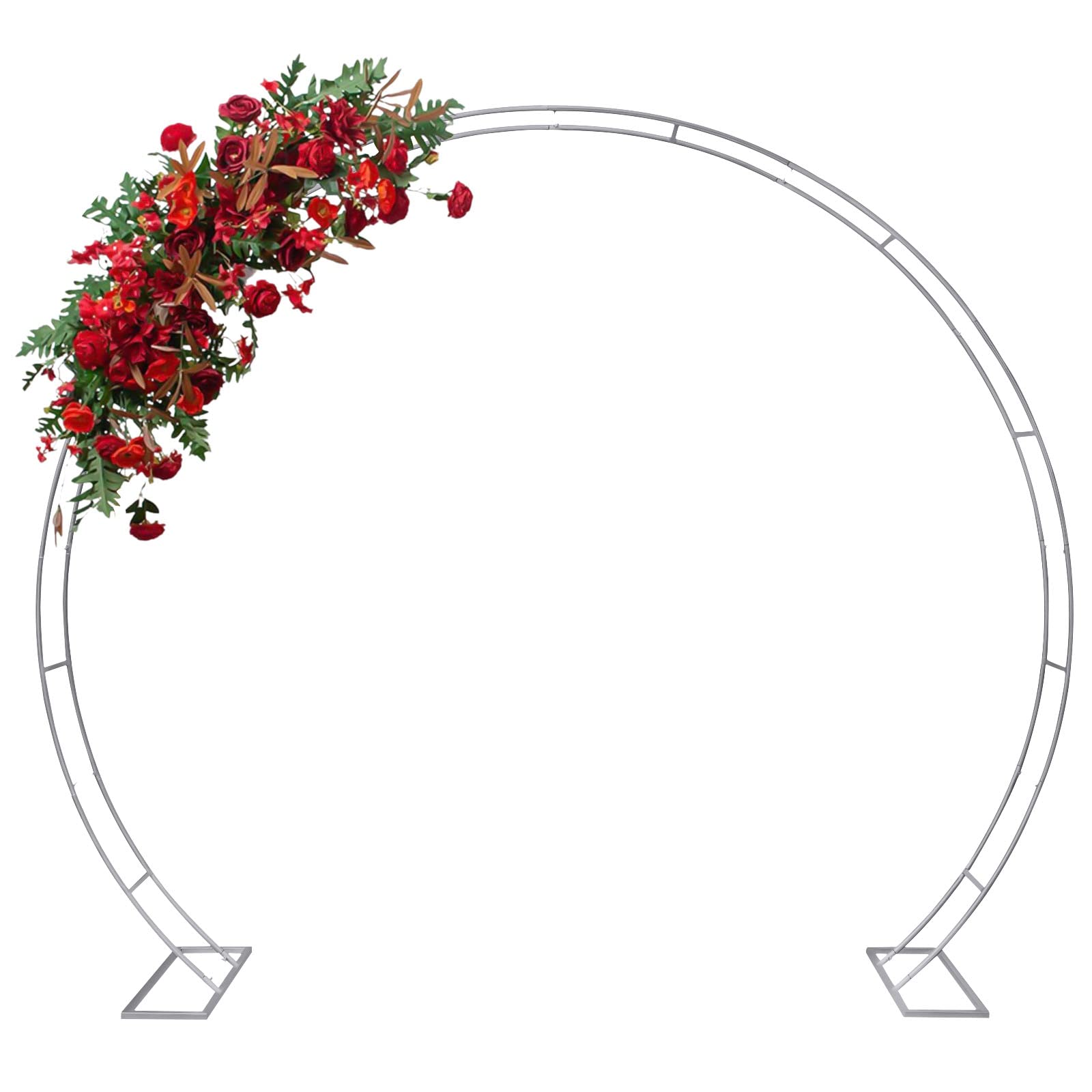 Ślubny łuk metalowy 275 x 240 cm, łuk ogrodowy, na wesele, tło, stojący, okrągły, na urodziny, imprezę, Boże Narodzenie, wesele