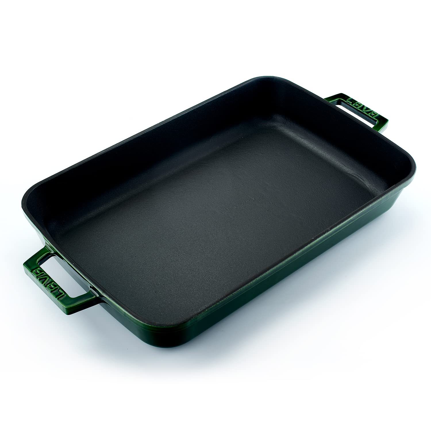 Serie Lava Premium - Gußrost und Backblech, rechteckig, 26x40 cm, Majolic Green