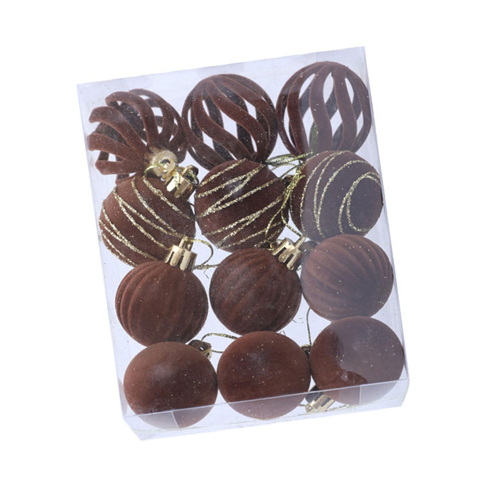12Pcs Christmas Ball Ornament Shatterproof Christmas Baubles Hanging Decorations for Tree Wreath Mantels Embellishments Tree Decorations