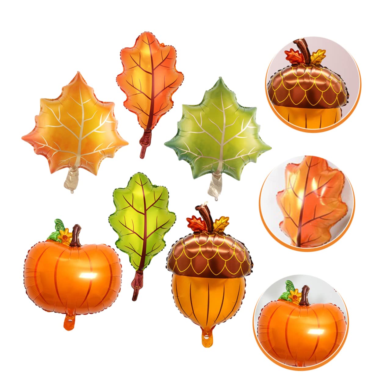 TOPBATHY 90 Piezas Globos de papel de aluminio decoración fiesta autumn decor globos de helio de calabaza kit de arco de globos de otoño globos naranjas de de gracias globos de hadas