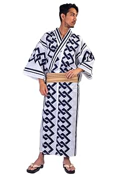 Amazon | 【浴衣 +帯+下駄+腰紐】Ummm. JAPAN BLUE CLASSIC｜廓