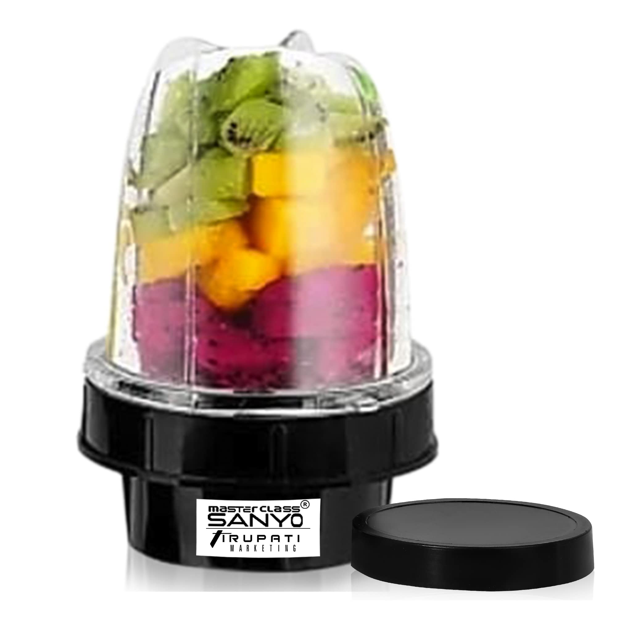 Heavy Bullet Jar for Mixer Grinder Small Set of 1 (350 ML) ABS Transparent Plastic Mixer Juicer Jar-image-36