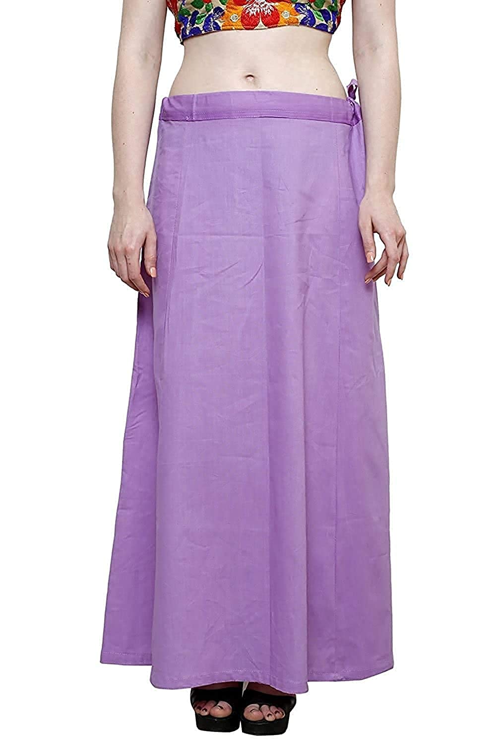 khushi CY-Girl Women's Royal Cotton Readymade Petticoat for Saree (Size-Large) Color-Light Purple-picture-29