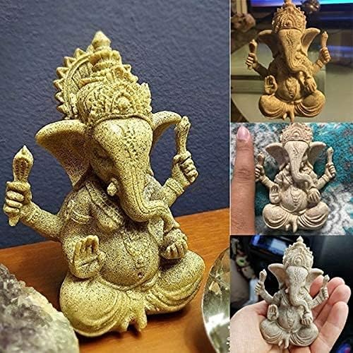 Miniatura 8 de Estatua de elefante Estatua de piedra arenisca Ganesha Buda escultura tallada a mano