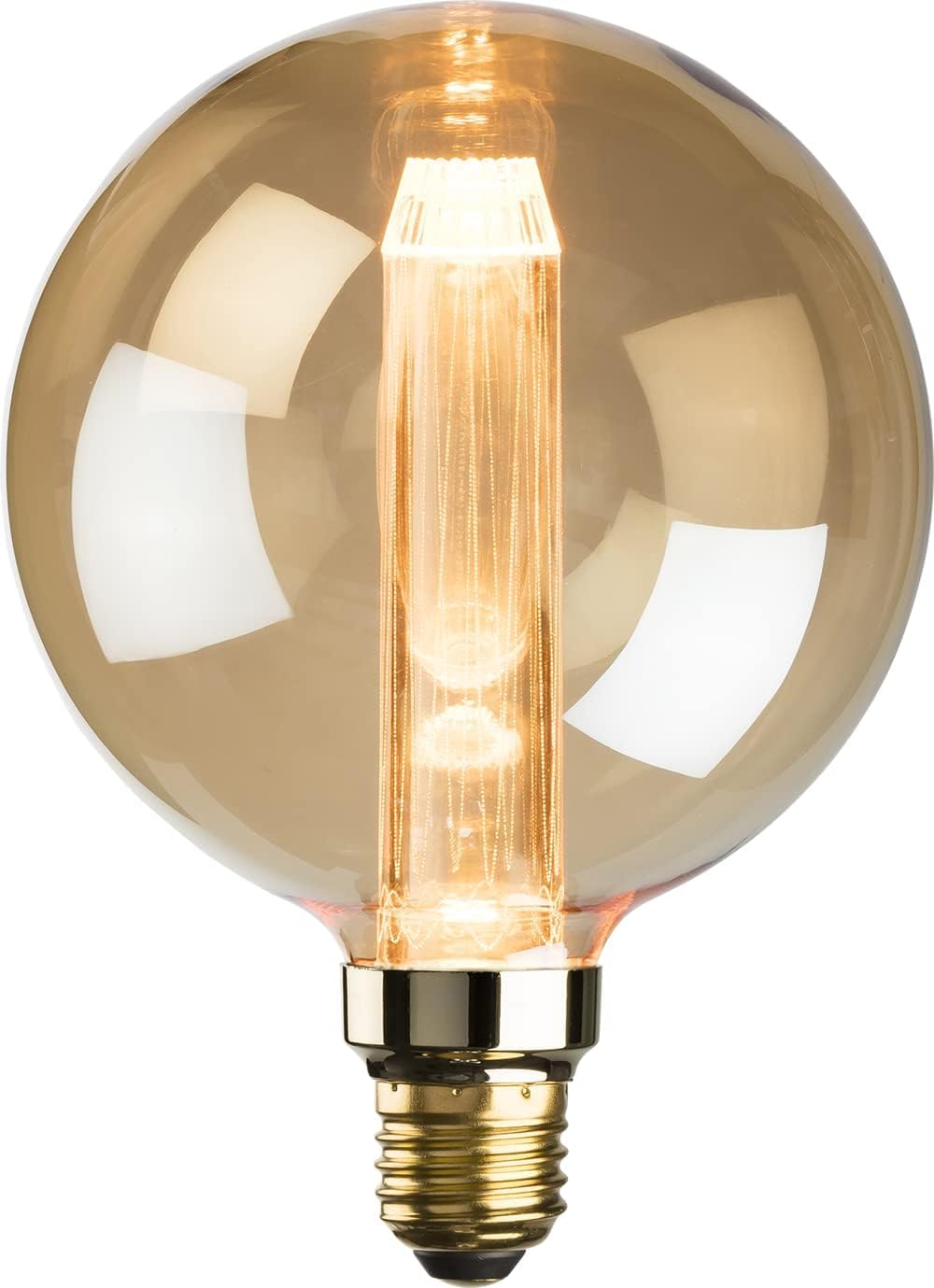 LED Light Bulb 6W – G125 Globe Shape, Vintage Retro Rustic Edison Style Decorative Energy Efficient Filament E27 2200K ultra warm white, 1 Year warranty