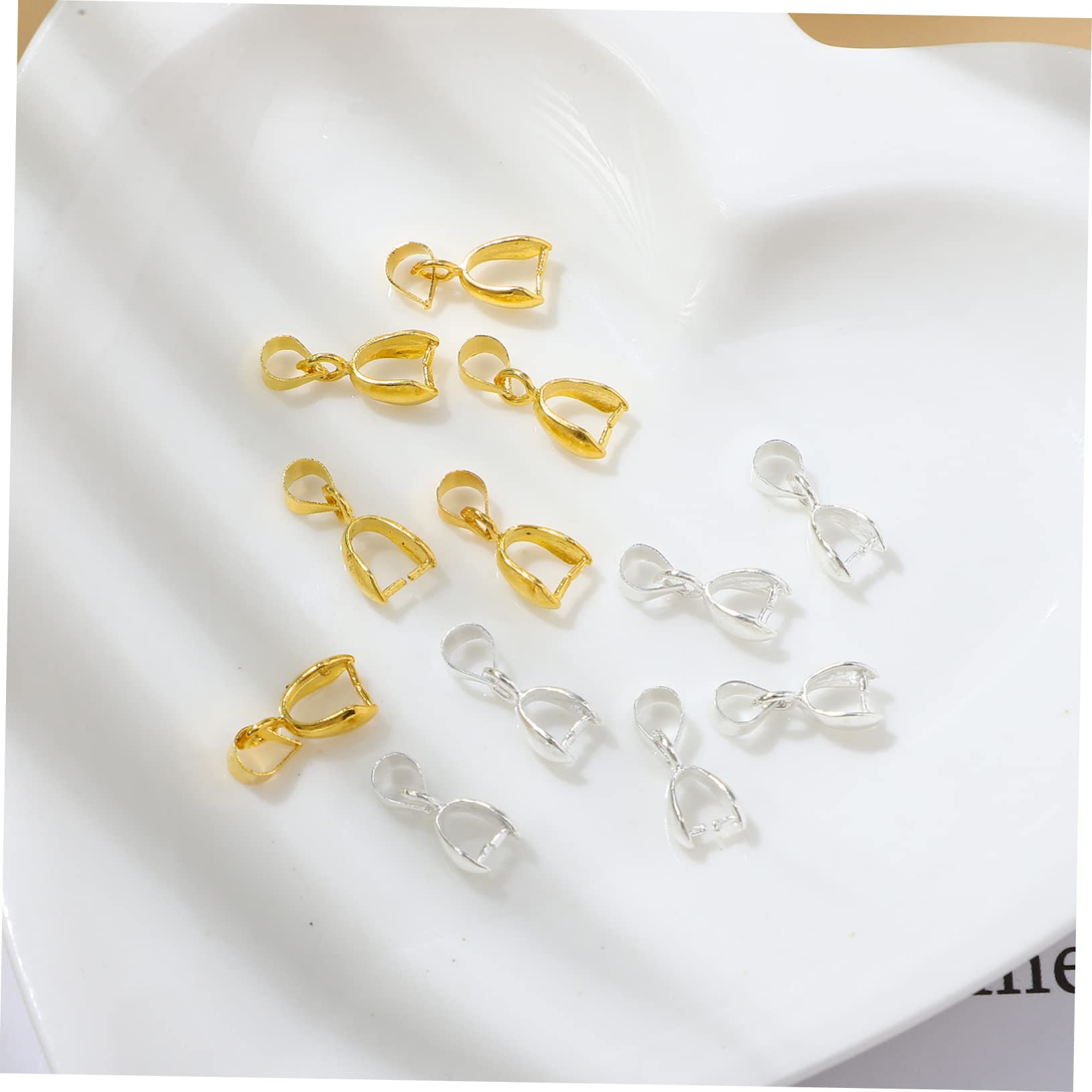 EXCEART 500 Piezas Broche Pulseras Colgante Fianzas De Clip De Pellizco Broche Colgante Pellizco Clips Fianza Colgantes Broches De Fianza Hebilla Aleación 100 Piezas Anillo De Sujeción