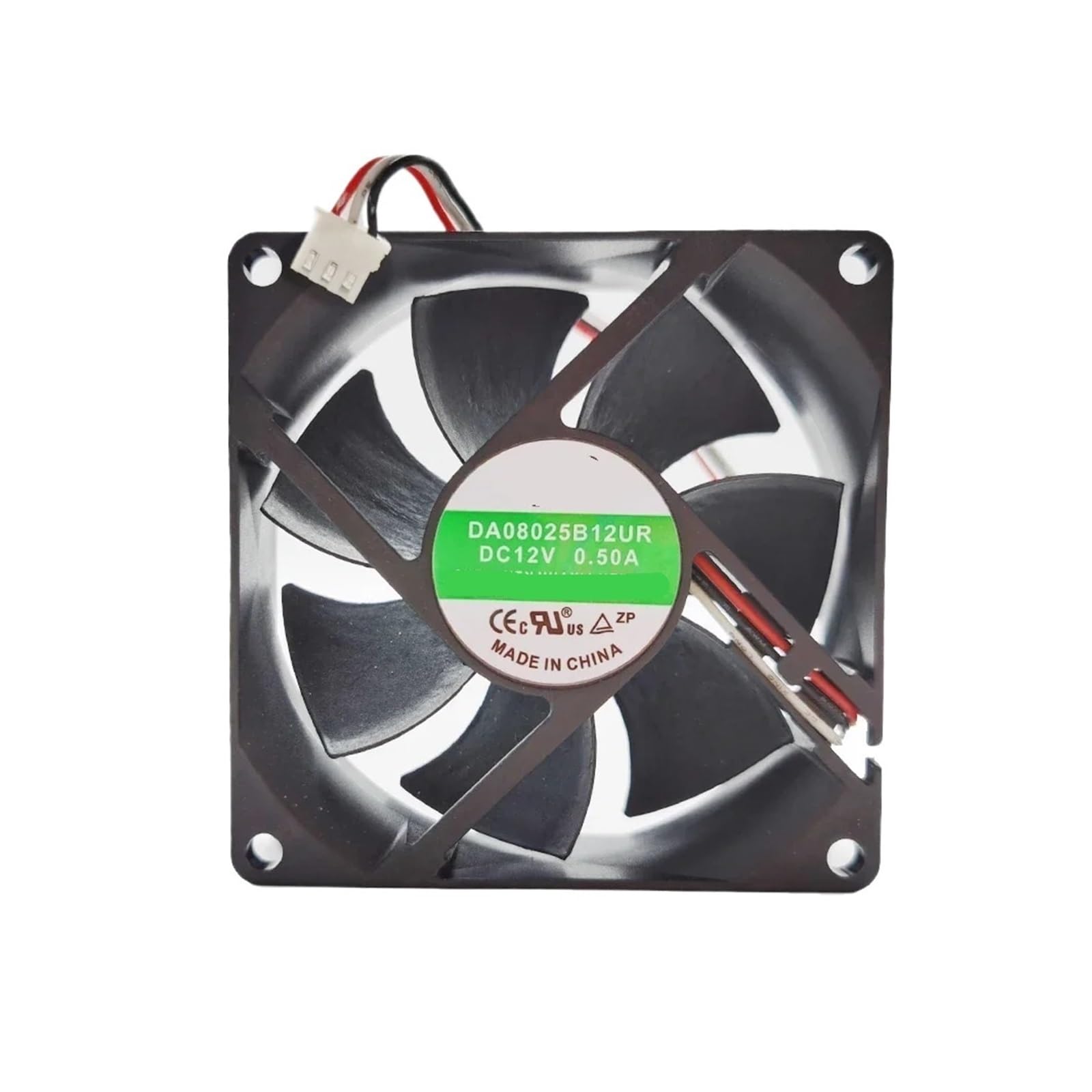 KWQNPHTRN DA08025B12UR DC 12V 0.5A 80x80x25mm 3-Wire Server Fan