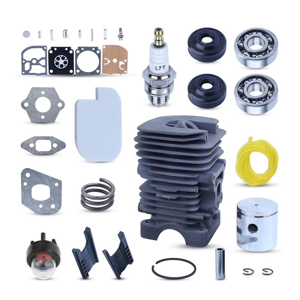 Kit cylindre-piston 41 mm et carburateur complet pour tronçonneuses P3314 et P3516PR