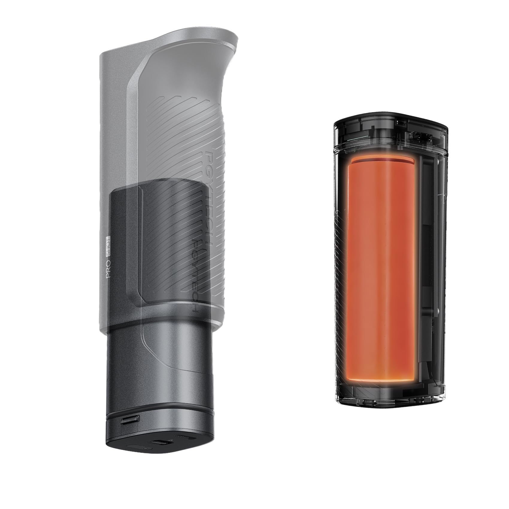 PGYTECH ProShot Battery Module for Quick-Release Grip, 5000mAh Power Bank, USB-C Input 5V/3A 9V/2A 12V/1.5A/Output 5V/2.4A 9V/2.22A 12V/1.5A for iPhone Charging