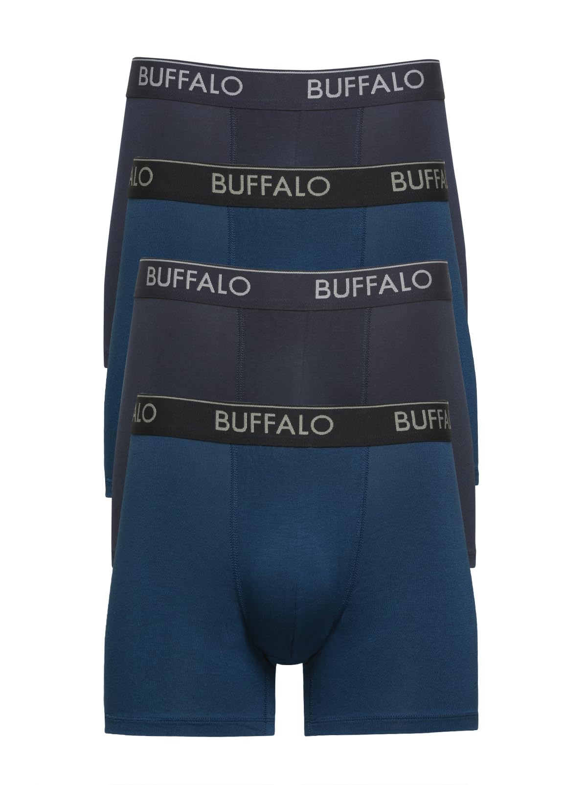 Felina Mens Buffalo Micro Stretch Boxer Briefs 4-Pack - Moisture-Wicking, Breathable