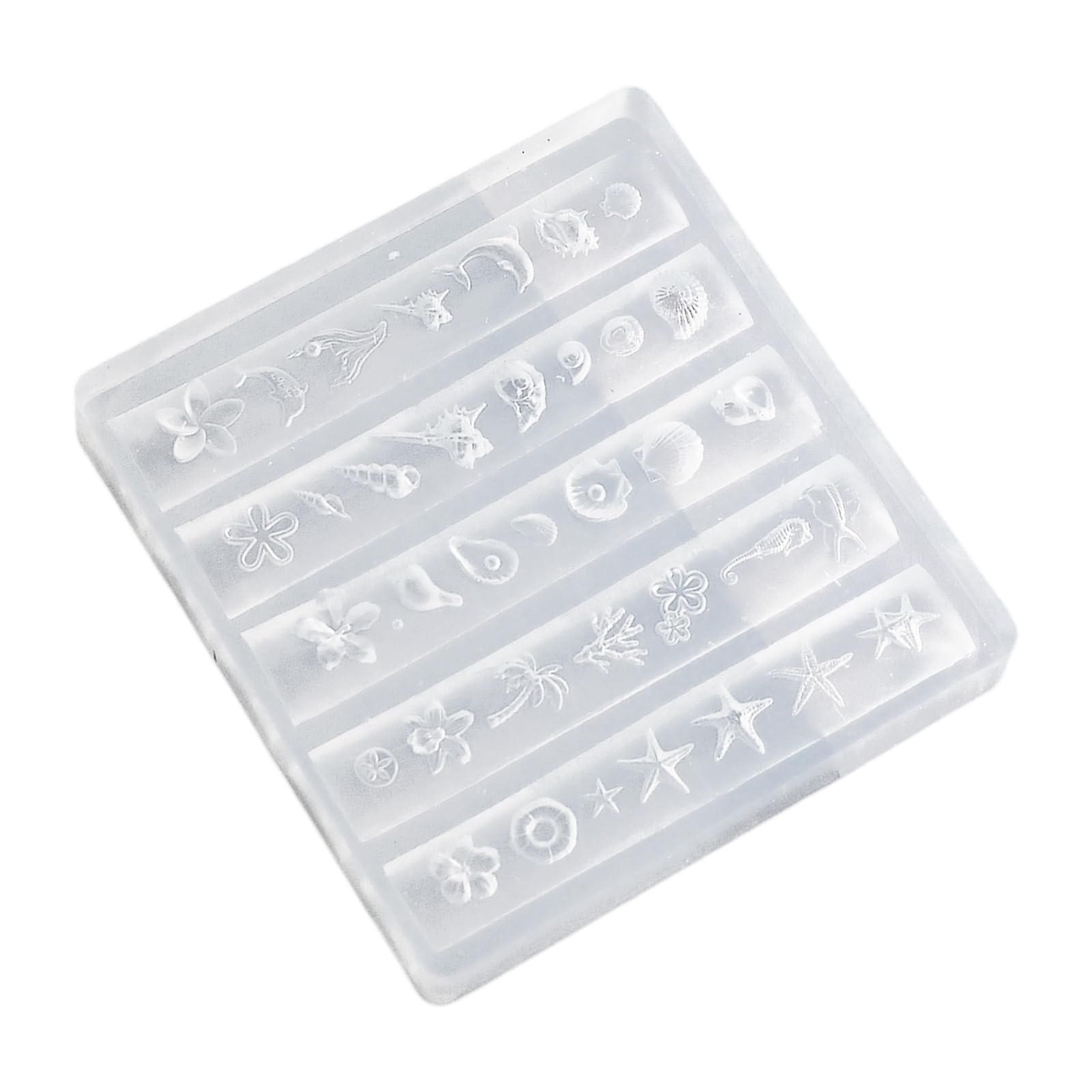 JTQYFI Nails Art Silicone Mold Soft Flexible Design for Manicure Multiple Patterns Home Salon Use Soft Silicone Nails Carving Mold
